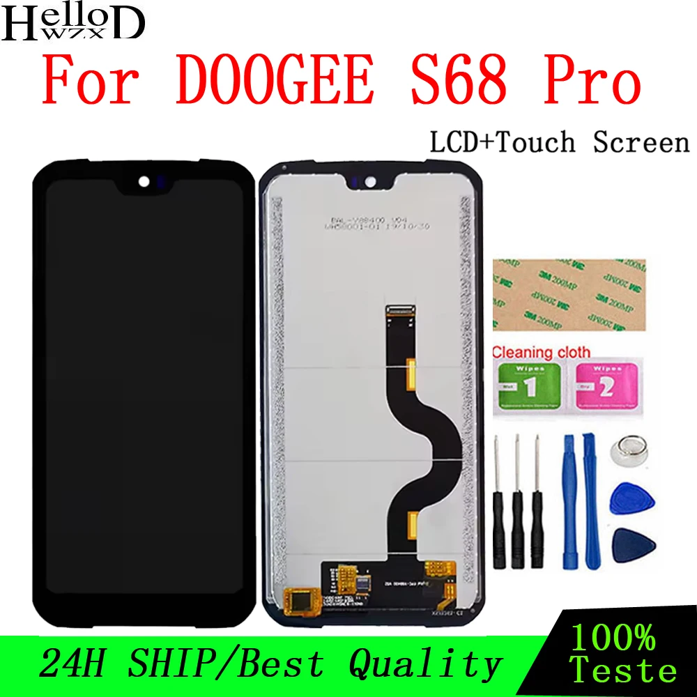 100% Original 5.9 Inch LCD&Touch Screen Digitizer Display Module Repair Replacement Part For DOOGEE S68 Pro Cellphone