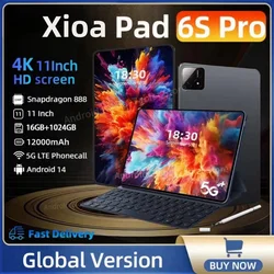 2024 Global Version Original Pad 6S Pro Tablet 11inch HD 4K Android 14 Snapdragon 888 16GB+1T 12000mAh 5G Dual SIM Bluetooth Tab