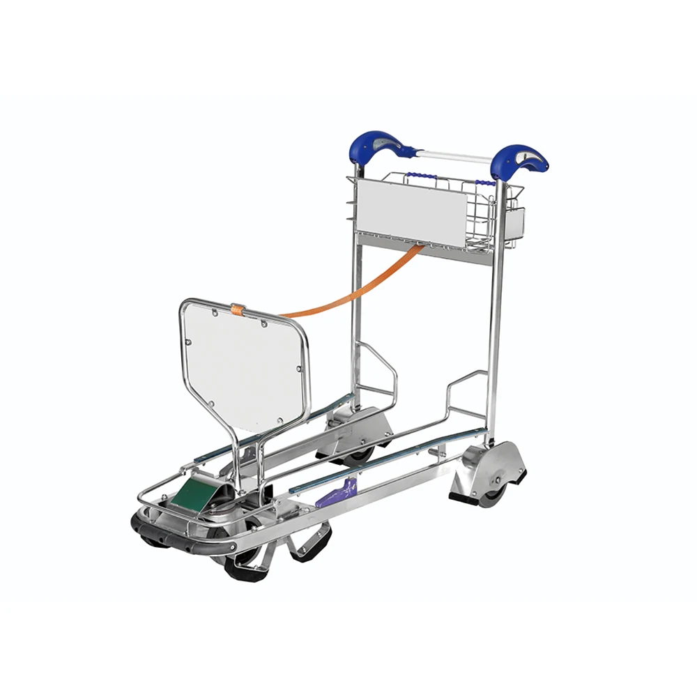 

Four-Wheel Airport Trolley Duty-Free Shopping Trolley 300kg Load Passenger Luggage Trolleys