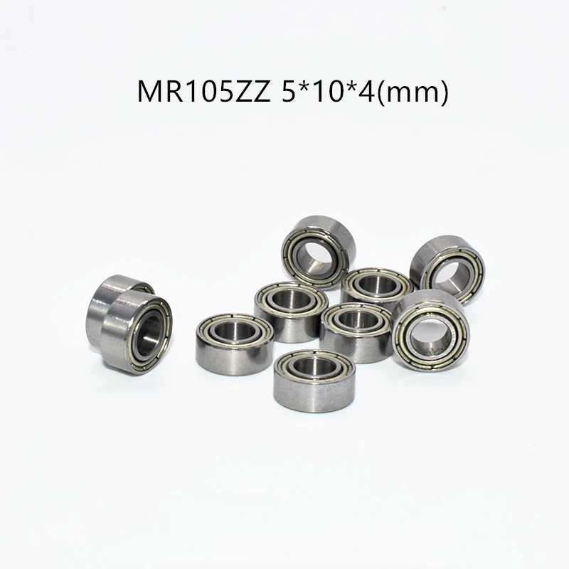 MR105ZZ 5*10*4(mm) Metal Sealed  chrome steel Miniature Bearings 10pieces