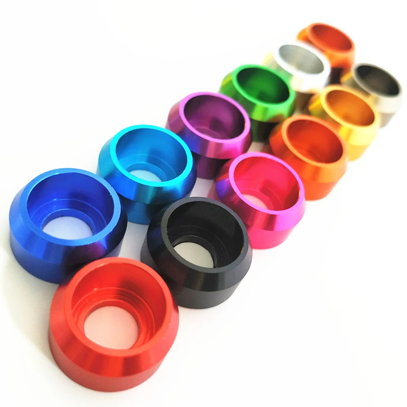5pcs or 10pcs Crown Cap Head Aluminum Washer M3 M4 M5 M6 M8 Corlorful Aluminum Alloy Cap Head Gasket Washer for RC Parts