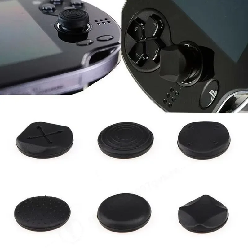 6Pcs Silicone Thumb Stick Caps, Analog Controller Thumbstick Protective Cover for PS Vita PSVita 1000 2000 Game Console