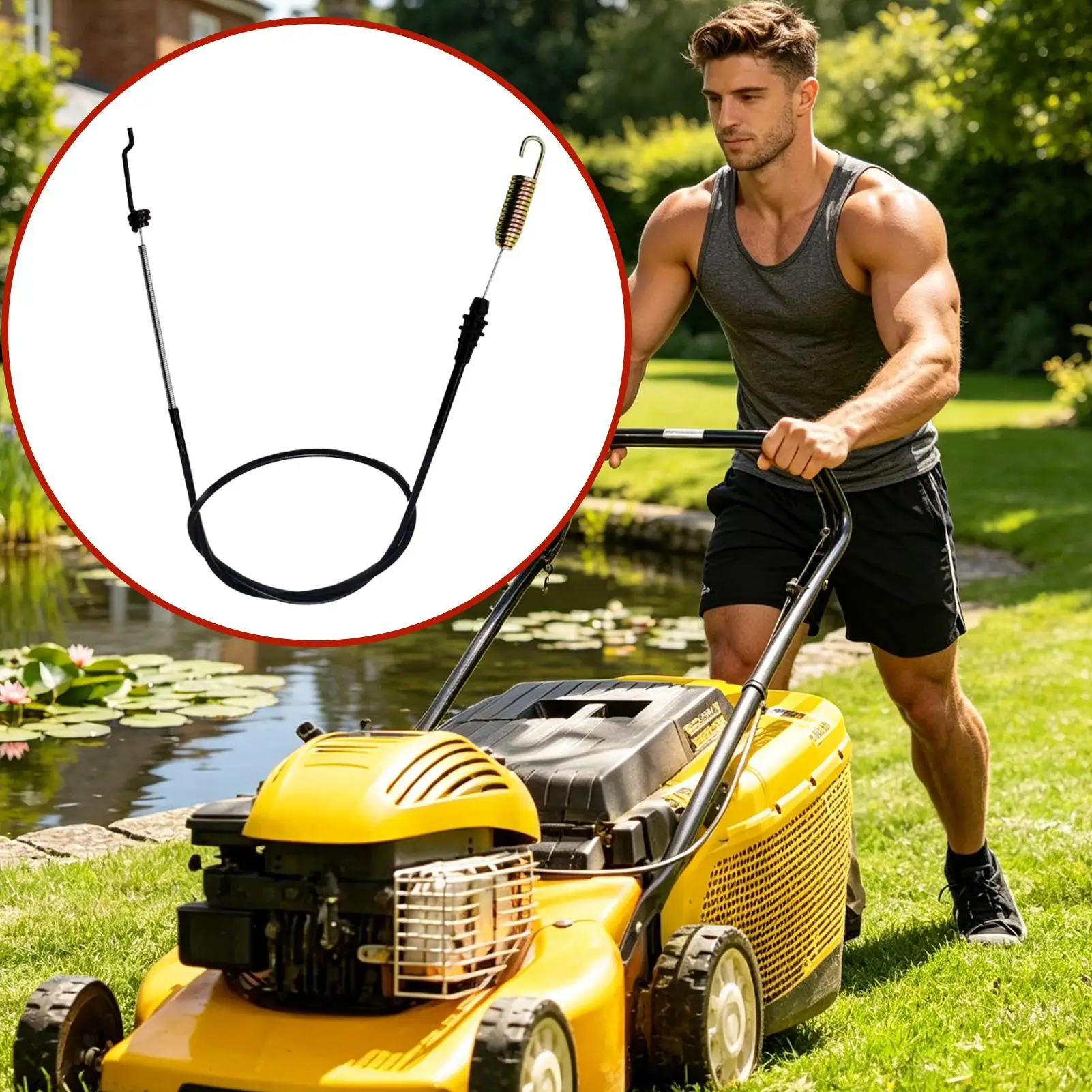 Lawn Mower Throttle Cable Cutter Engine Accessory Fit 30in Machine Lawn Mower Parts For Engine Drive Repair Yard Garden Farm