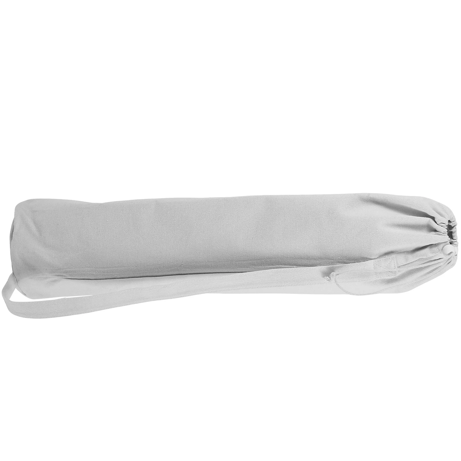 

1pcs Yoga Mat Storage Bag White Canvas Portable Carrying Case Foldable Gym Home Women Tote Mat Container Shoulder Strap