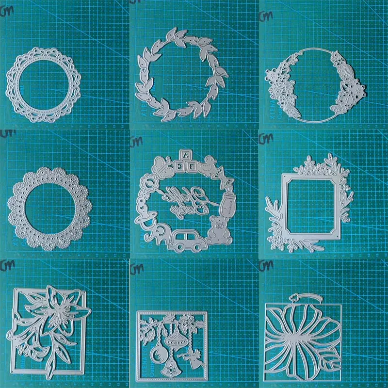 Flowers wreaths leaves metal cutting dies Scrapbooking decoration paper craft knife mould blade punch template Embossing stencil