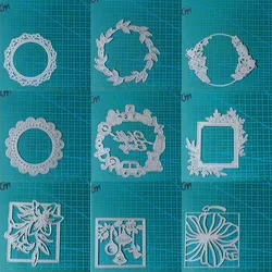 Flowers wreaths leaves metal cutting dies Scrapbooking decoration paper craft knife mould blade punch template Embossing stencil