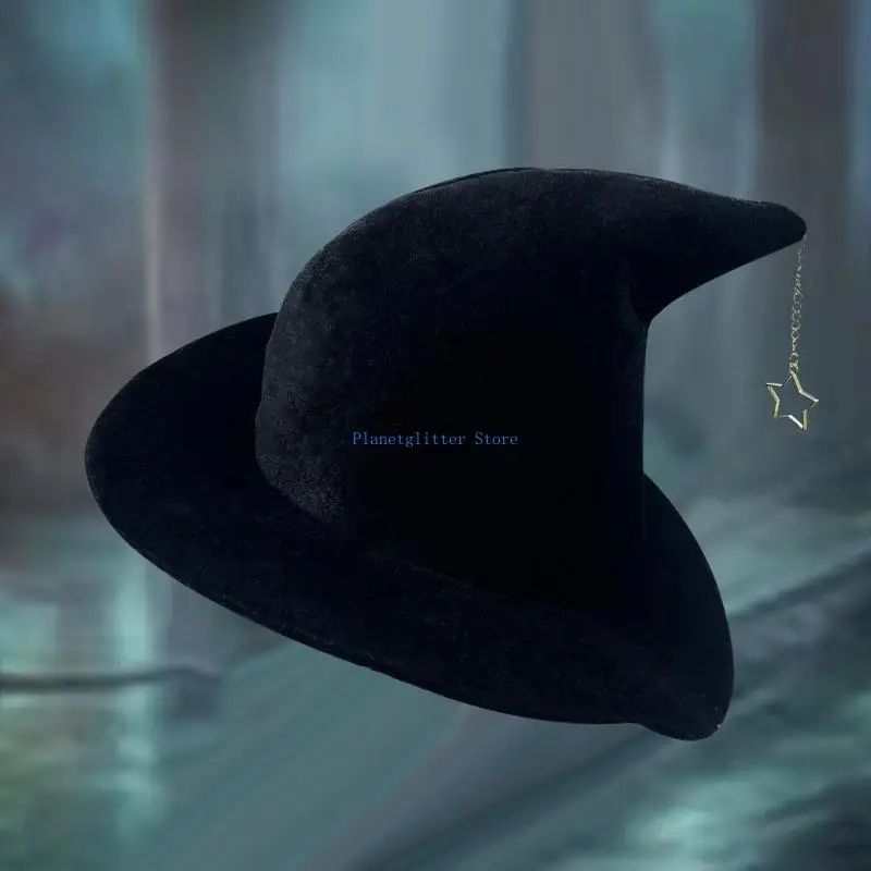 

652B Witch Hat for Halloween Decorations Masquerade Cosplay- Costume