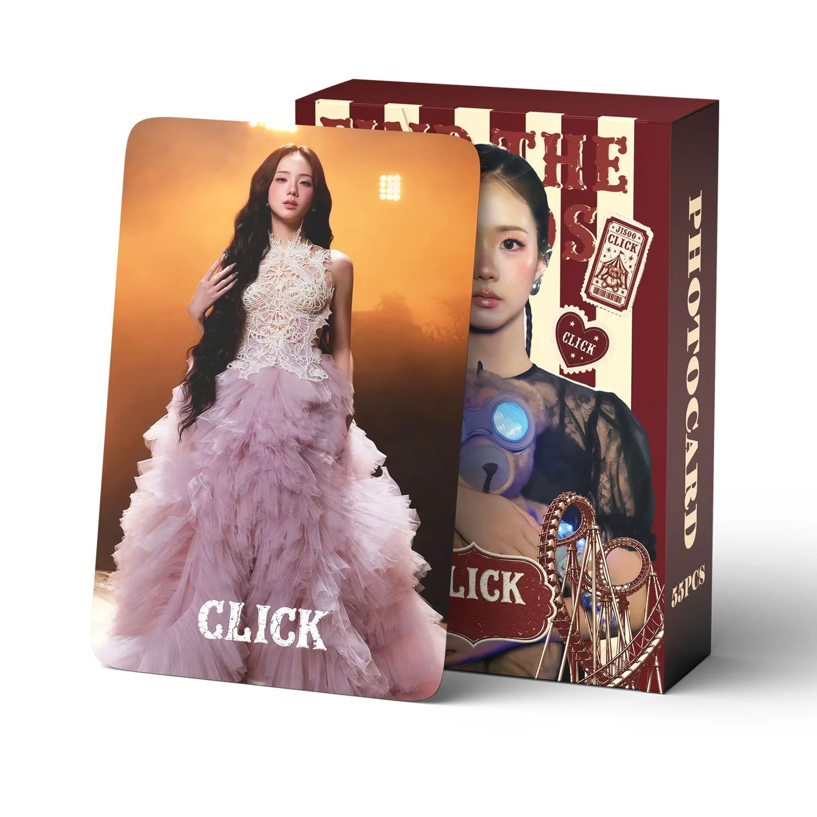 55PCS Single ALbum CLICK Mini LOMO Card Photocards HD Fans Collection Cards Decorative Present Gifts