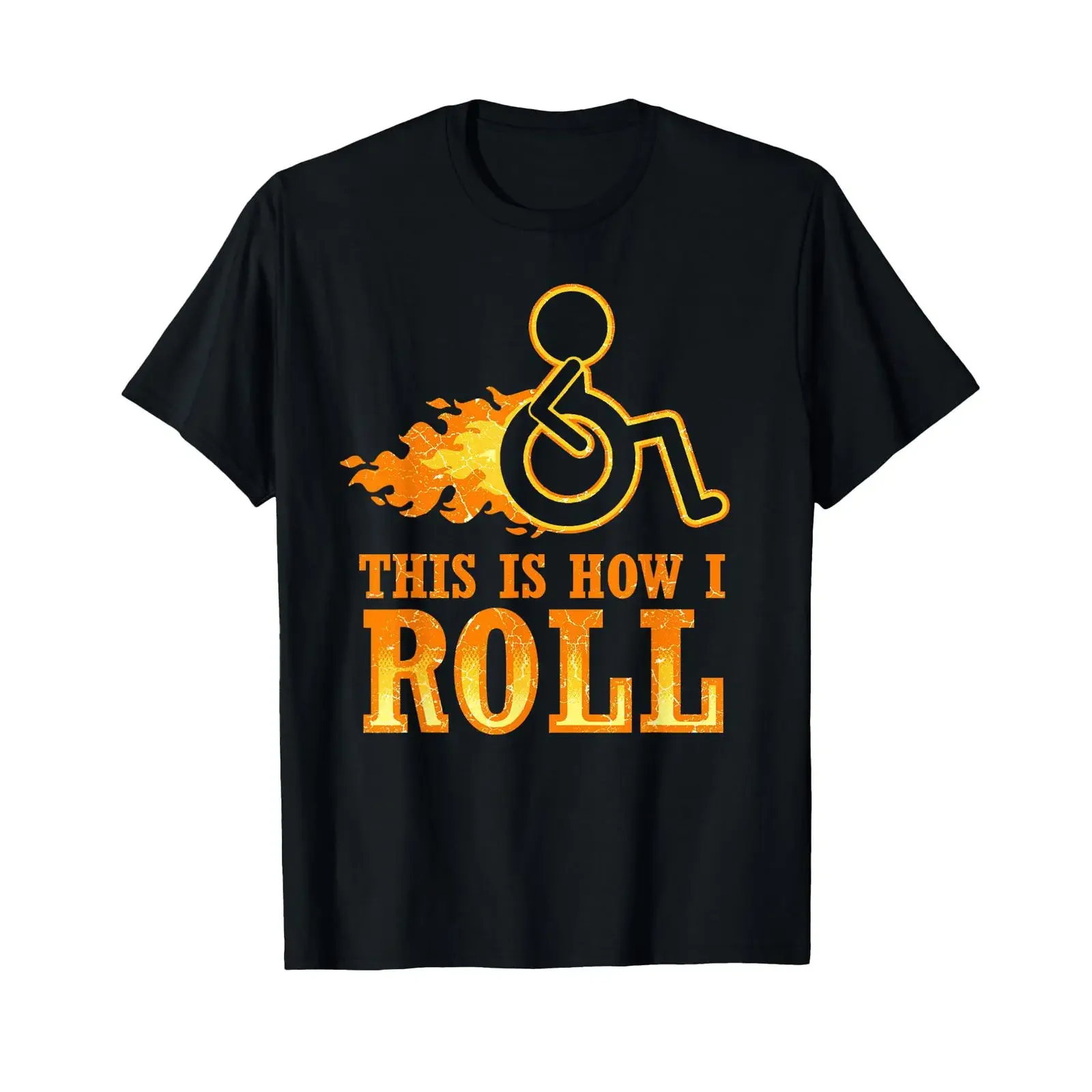 Funny Wheelchair Disability T Shirt vintage Washed fashion Stylish Slightly Stretched Casual designer clothes Unisex Soft homme