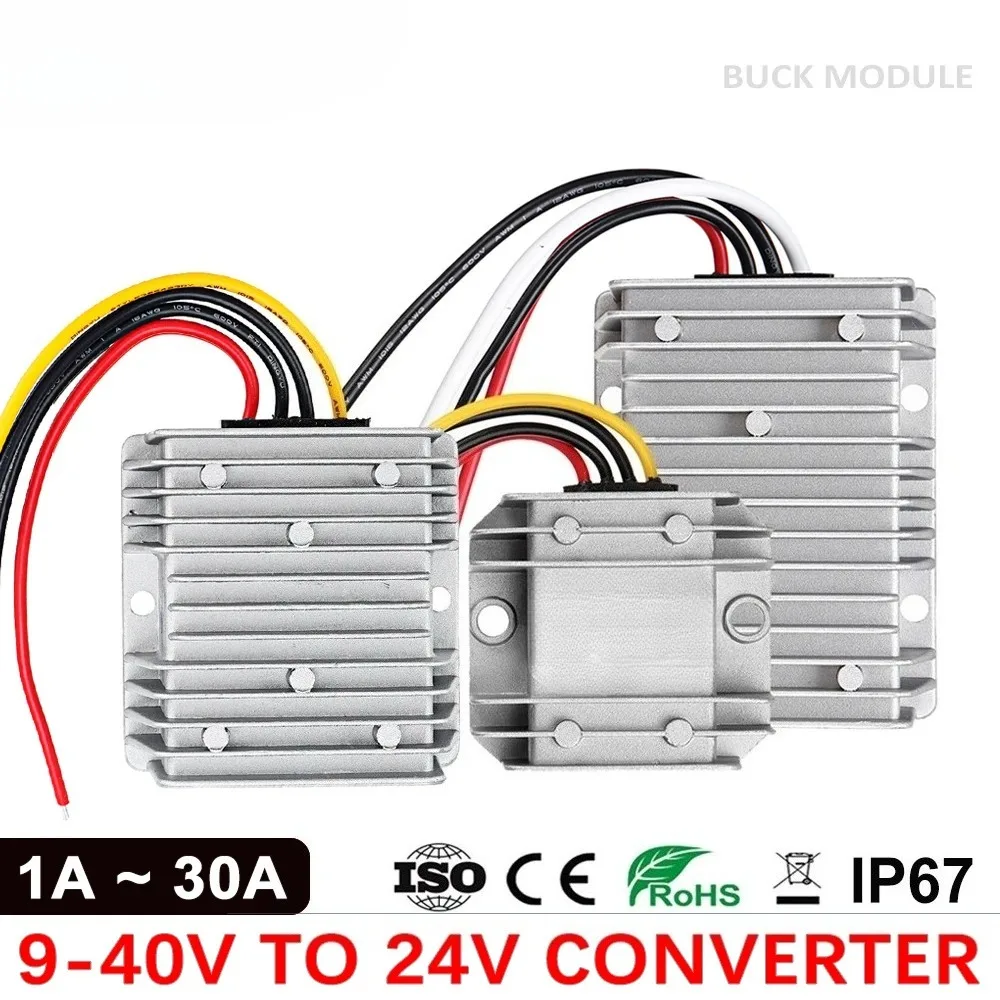 9-40V to 24V 2A 6A 30A 15A 20A 25A 10A Voltage Stabilizer 24V to 24V DC Converter Buck Boost Regulator