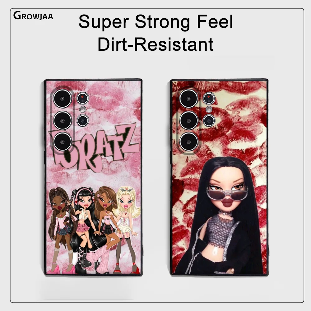 

Cute Girl B-Bratzs Doll Phone Case Samsung Galaxy S25 S24 S22 S23 Ultra S21 S20 Plus 5G Frosted Non-Slip Full Cover Soft Case