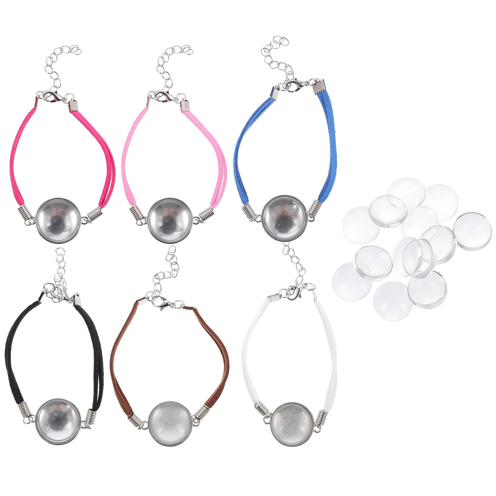 12 مجموعة من إكسسوارات سوار نقل الحرارة قاعدة سوار ذاتية الصنع مع صواني إعداد المجوهرات لمستلزمات صناعة الأحجار الكريمة