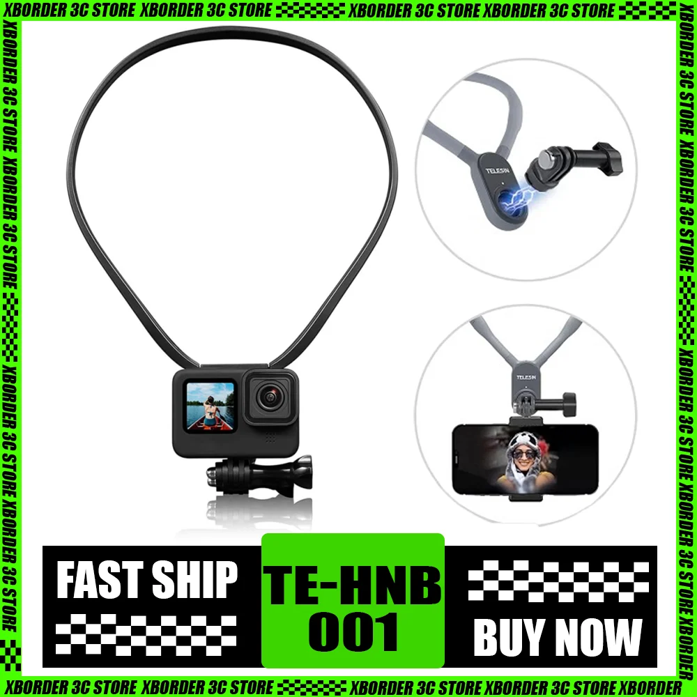 

TELESIN Magnetic Neck Selfie Holder Chest Shoulder Support Video Vlog for Go Pro Mobile Phones Action 5Pro 4 Accessories Gifts