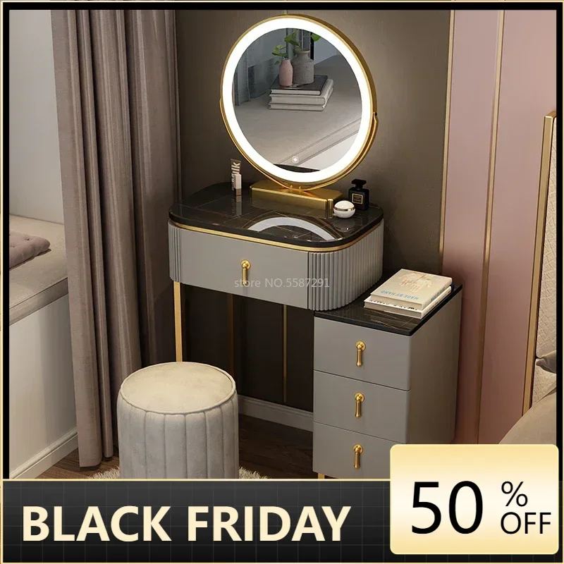 Organizer Modern Makeup Dressing Table Mirrors Bedroom Storage Coffee Cabinet Dressing Table Vanity Commode Bedroom Furniture