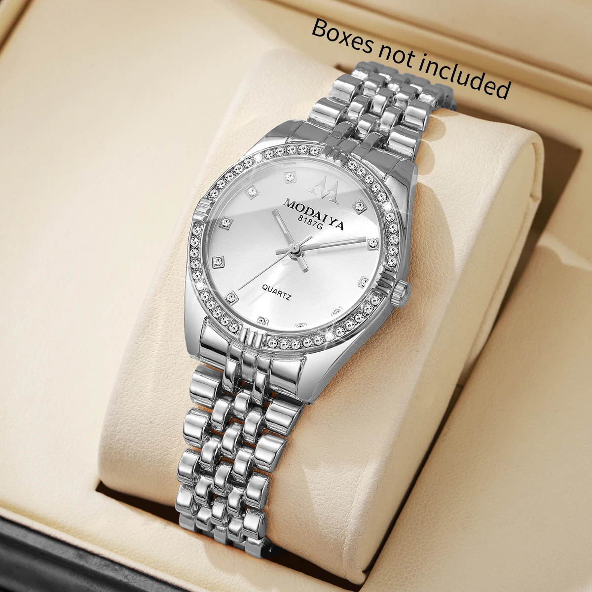 

Роскошные женские кварцевые часы с ремешком из нержавеющей стали, модные женские наручные часы со стразами, Reloj Mujer, часы в подарок (без коробки)