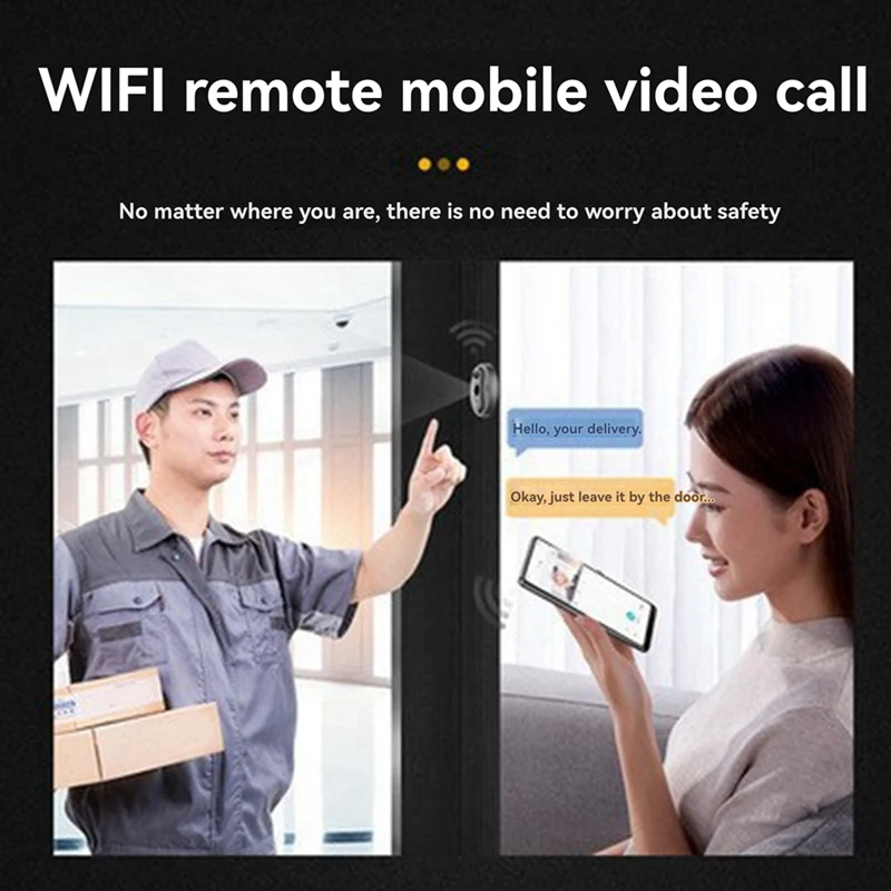 Hot Sale Tuya Wifi Smart Cat Eye Doorbell Monitoring 3MP Camera 140° Wide Angle Electronic Cat Eye Observer