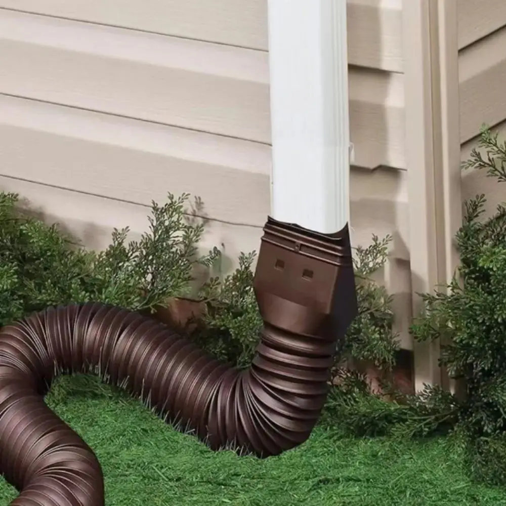 Flexible PE Downspout Extender Durable Weather-Resistant Rain Gutter Extension Explosion-Proof Extendable Retractable Downspout