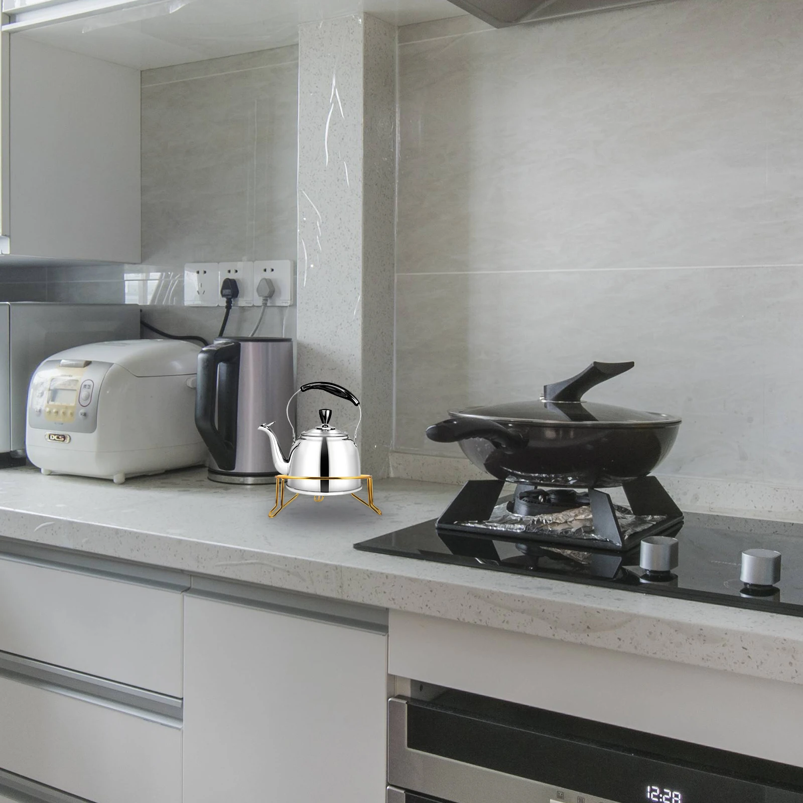 

Alloy Pot Rack Thickened Material Strong Heat Proof Insulated Kitchen Storage Practical Size Wide Application Simple