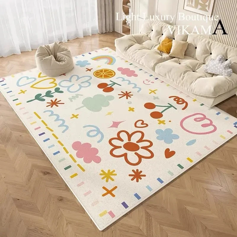 Cartoon Dopamine Carpet Living Room Sofa Coffee Table Mat Children\'s Play Mat Girls Decorated with Tatami Floor Mats Decorate