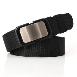 New Nylon Automatic Buckle Belt Men's Casual Canvas Belt Breathable Versatile Jeans Belt Designer High Quality Canvas Waist Band
