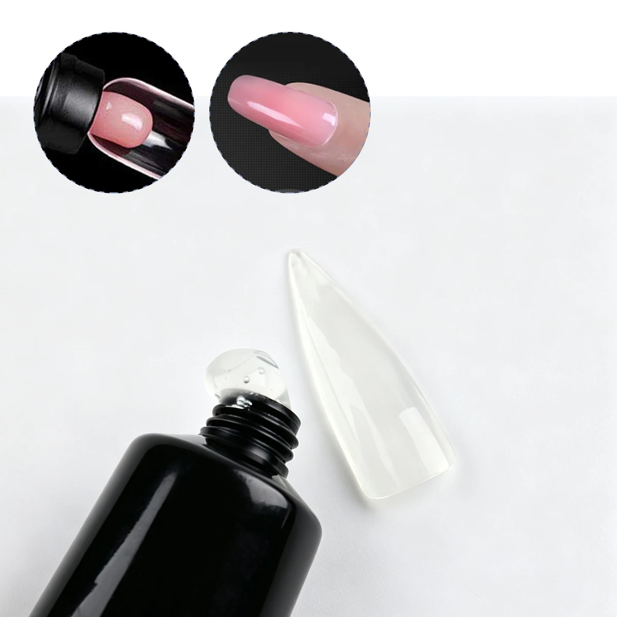 3pcs Clear Crystal Prolong Nail Gel Acrylic Extension Repair Gel Fast Building Tools Soak Off Construction DIY Tool Manicure Set