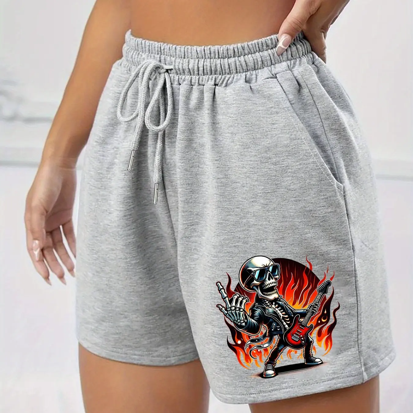 Ladies' Fashionable High-end Printed Shorts, Summer Casual Versatile, American Trend Outerwear, Summer Beach Pants