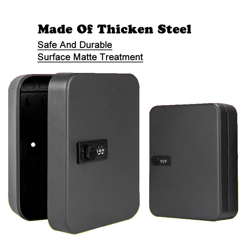 20/28/36 Key Safe Storage Box Code/Key Lock Spare Car Keys Organizer Metal Box Wall Mount For Home Office Factory Store Aparment