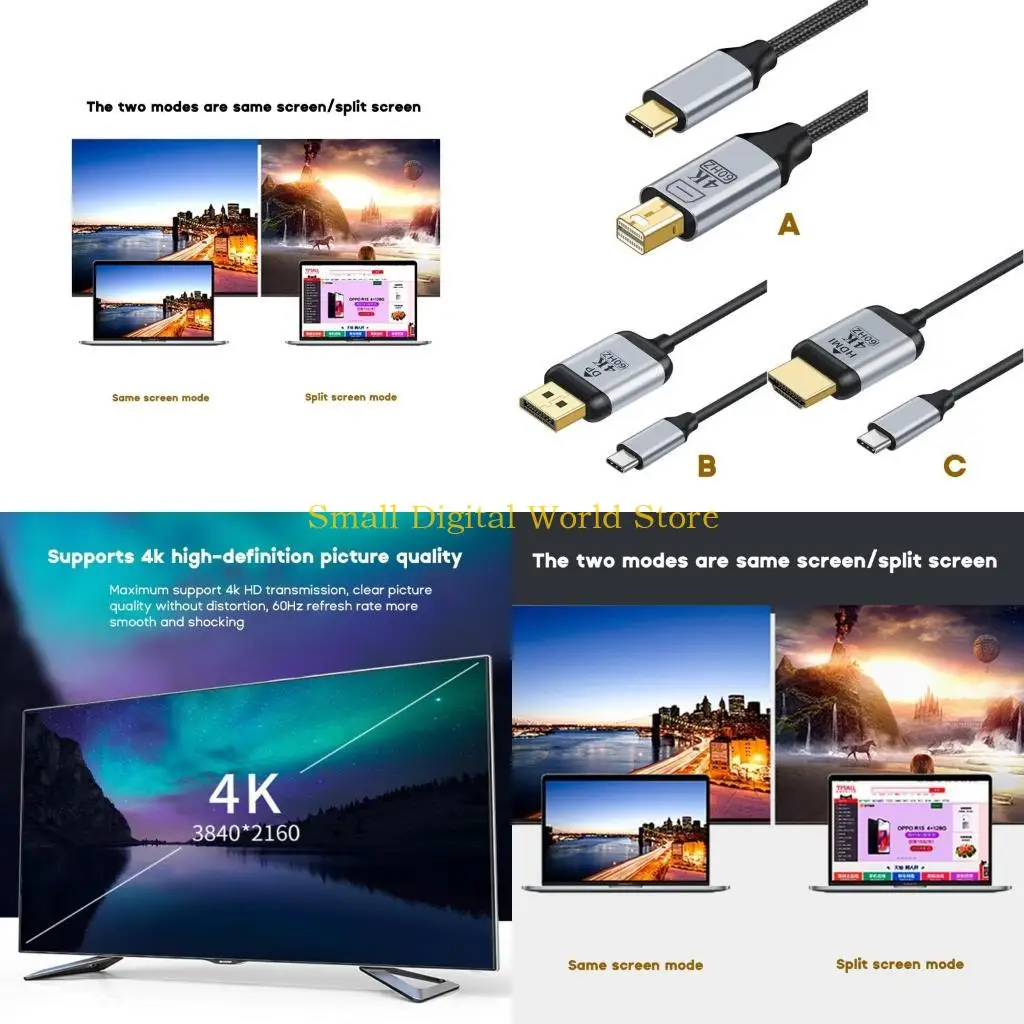 

77UB TYPE-C 3.1 в Mini DisplayPort/DP/HDMI-совместимый адаптер