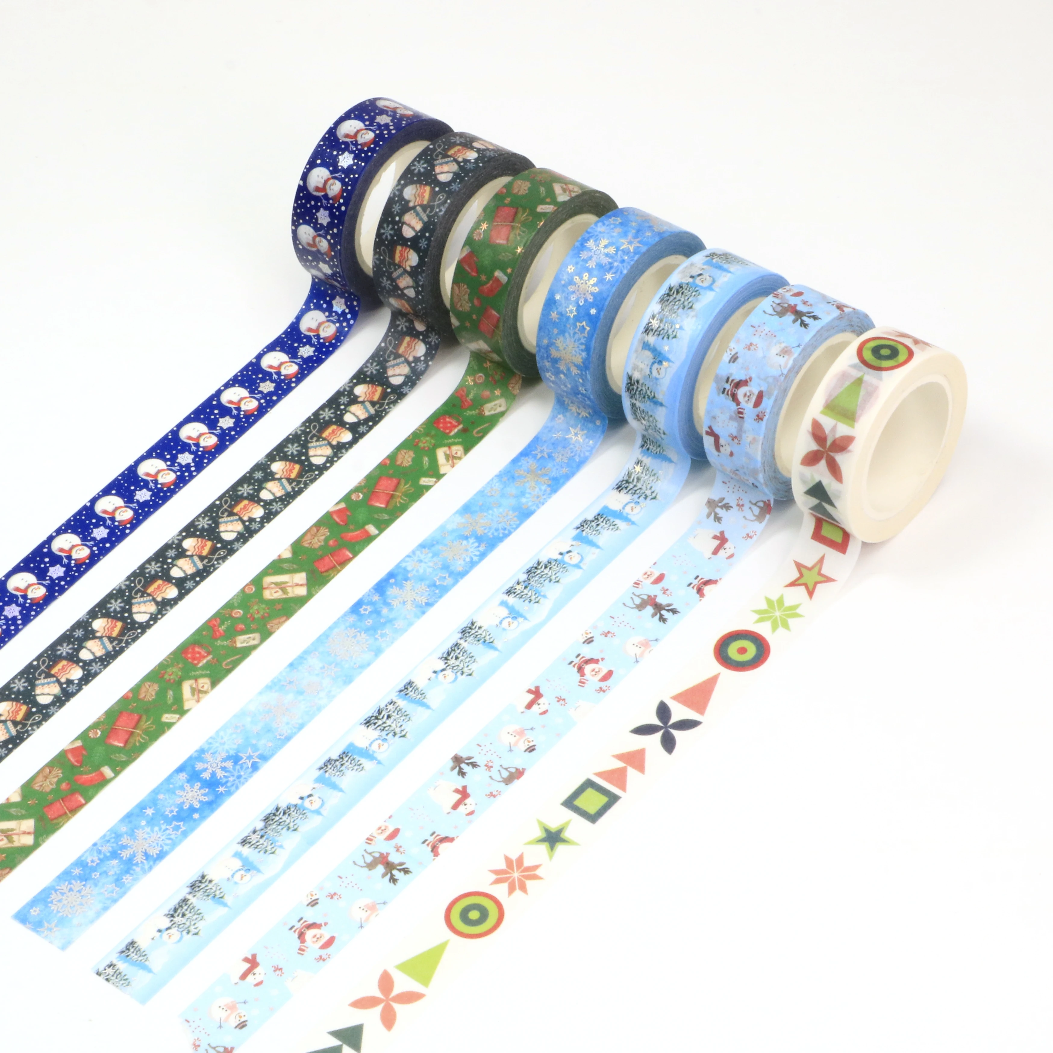 

Merry Christmas Masking Foil Washi Tape Retro Snowman Snowflake Decorative Adhesive Material Sticker Diy Label Scrapbooking