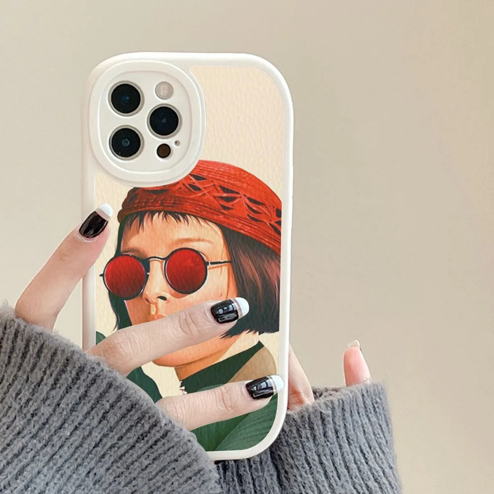 Cartoon Killer Leon Uncle Girl Phone Case Hard Leather For iPhone 14 13 12 Mini 11 14 Pro Max Xs X Xr 7 8 Plus Fundas