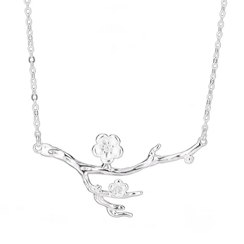 Deer Antlers Necklace for Women Dainty Silver Plated Teardrop Birthstone   Pendant  Charm s