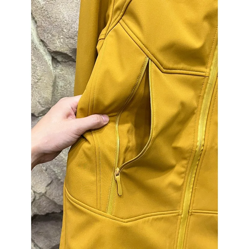 Outdoor 3D tailoring! Composite checkered fleece! 25 autumn hooded waterproof and windproof soft shell jacket for men and women