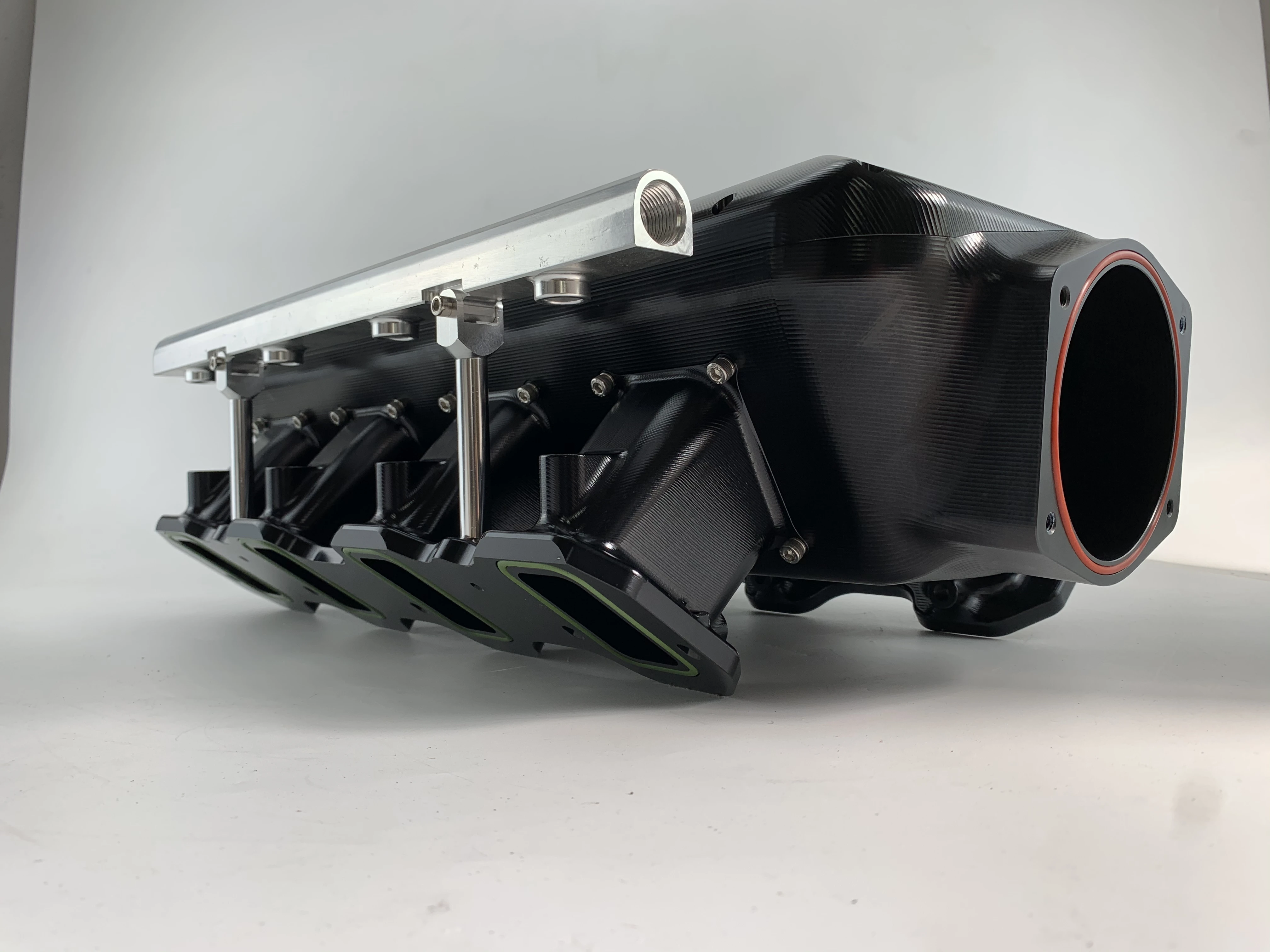 مخصص LS3 CNC الألومنيوم البليت مشعب السحب حالة جديدة قطع غيار السيارات #3