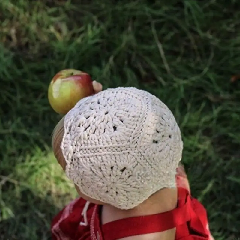 T8UD Topi Bayi Gaya Korea Topi Bayi Rajutan Hangat Lembut Topi Beanie Bayi Balita Nyaman Lucu untuk Anak Laki-laki Perempuan 2