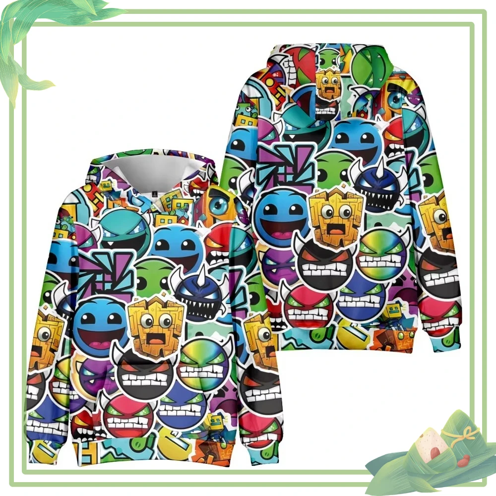 

Game Angry Geometry Dash Hoodie Men/Women Harajuku Sweatshirt Children Kids Boys/Girls 3D Print Hip Hop Hoodie Funny Clothes