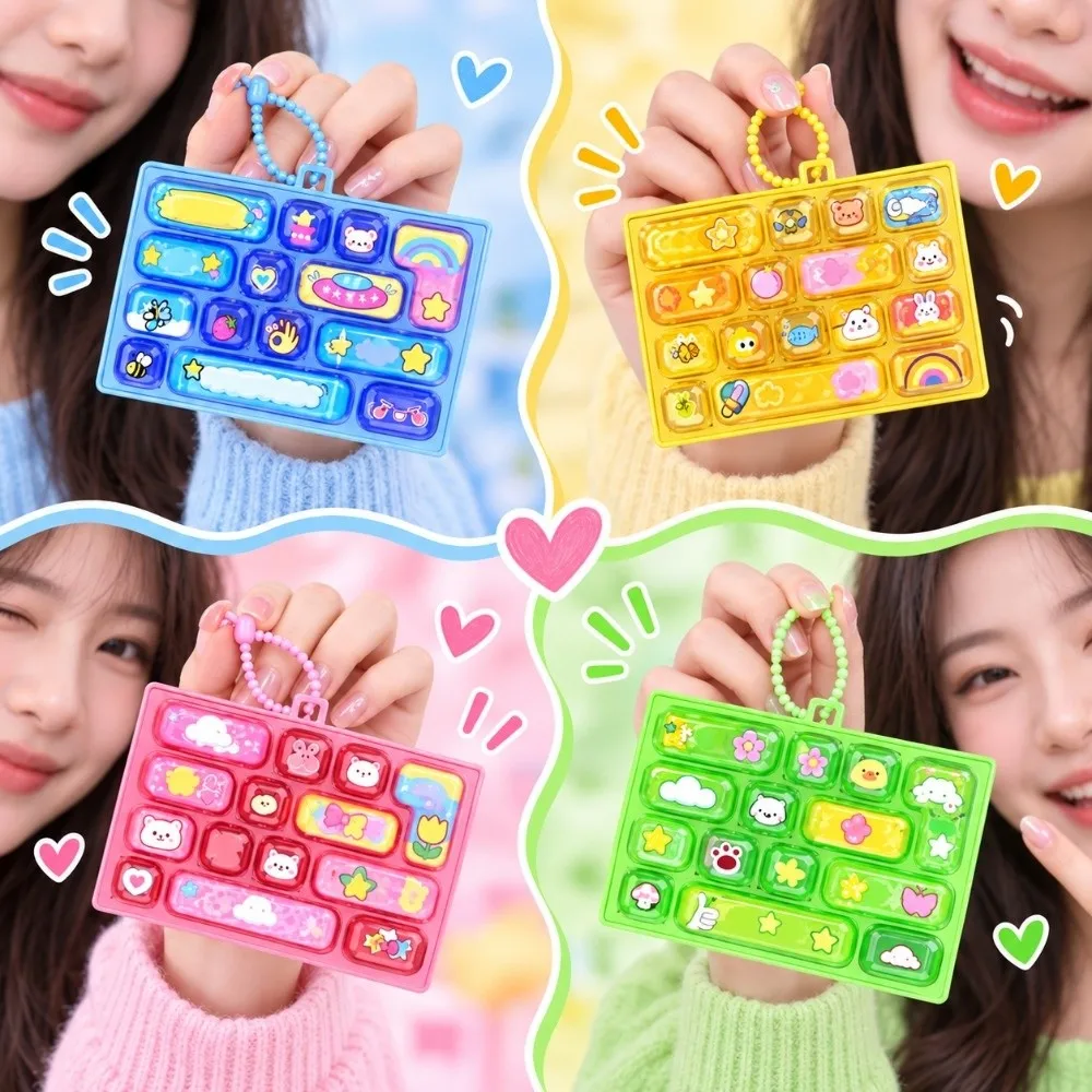 14 Key Decompression Button Cute Design Creative Style Mini Keyboard Pendant Bag Hanging Ornament Small Gift Keyboard Keychain
