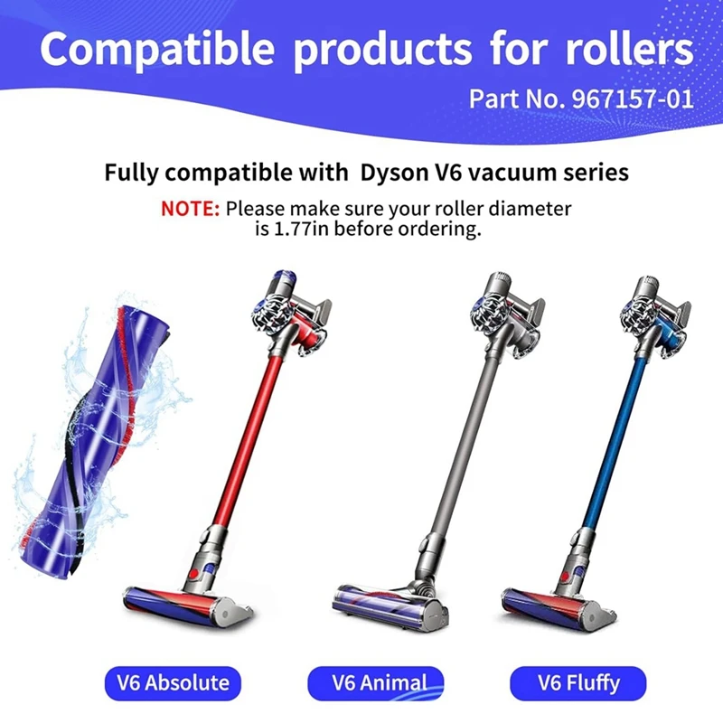 استبدال ومرشحات الفرش الدوارة AC66 لجزء ما بعد المرشحات المسبقة للمكنسة الكهربائية من سلسلة Dyson V6 967157 -01, 966741 -01