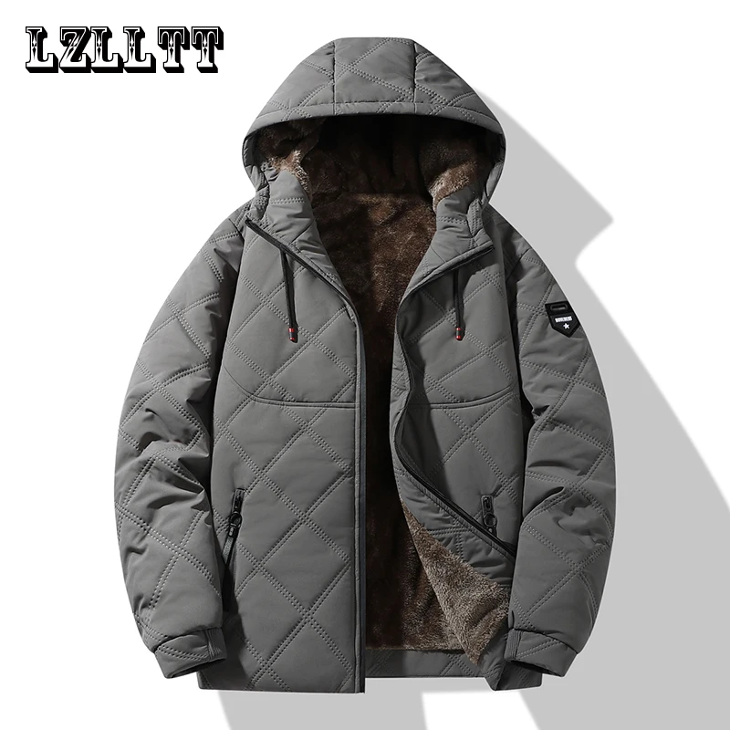

Зимние мужские ветрозащитные теплые куртки, мужские флисовые толстые куртки, парки, пальто, мужская повседневная верхняя одежда с капюшоном, ветровка, мужские куртки LZLLTT