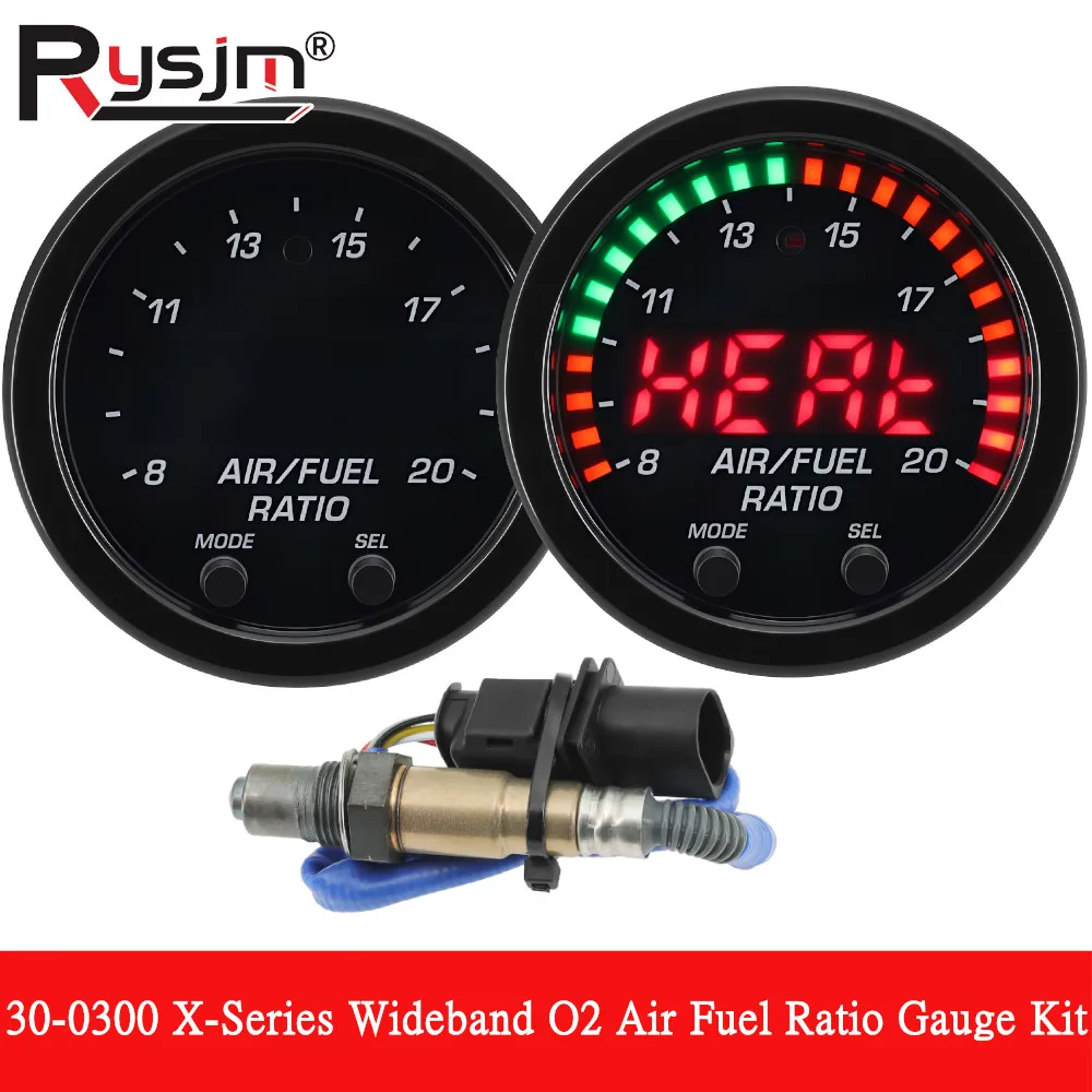 

52mm Car O2 Air Fuel Ratio Gauge Kit 30-0300 X-Series AFR Wideband LSU 4.9 0258017025 Oxygen Sensor Controller Gauge Car Parts
