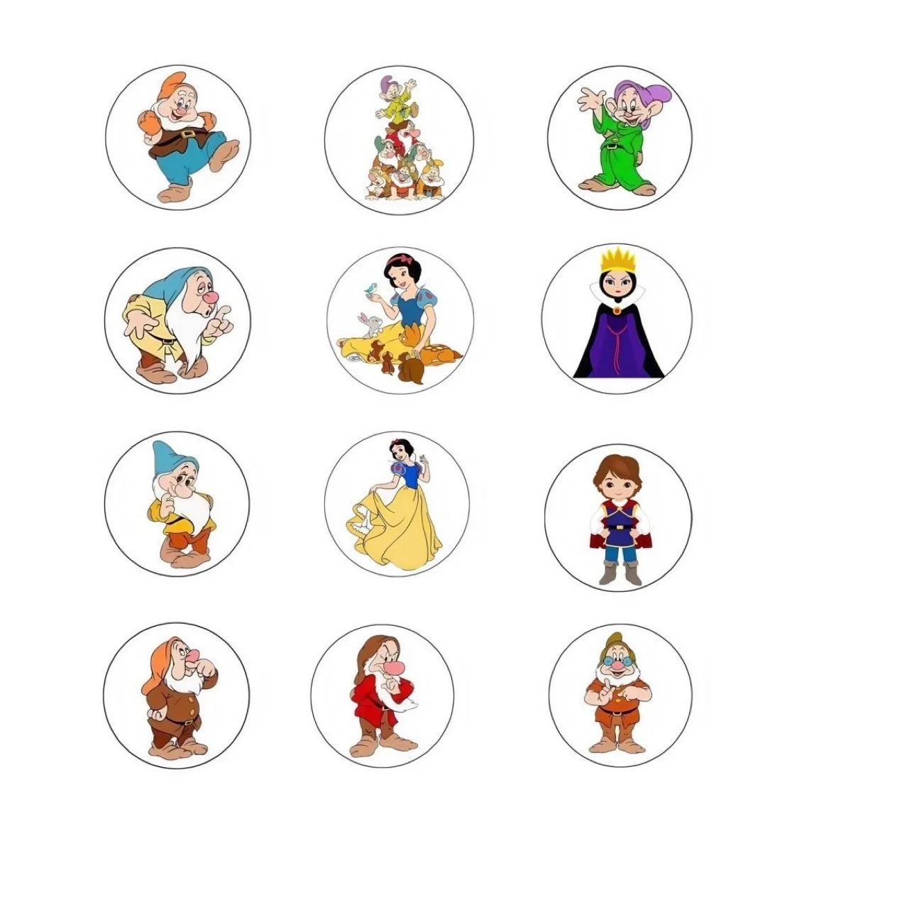 500pcs Disney Snow White Ariel Stickers Roll Princess Decals Stickers For Laptop Water Bottles Phone Computer