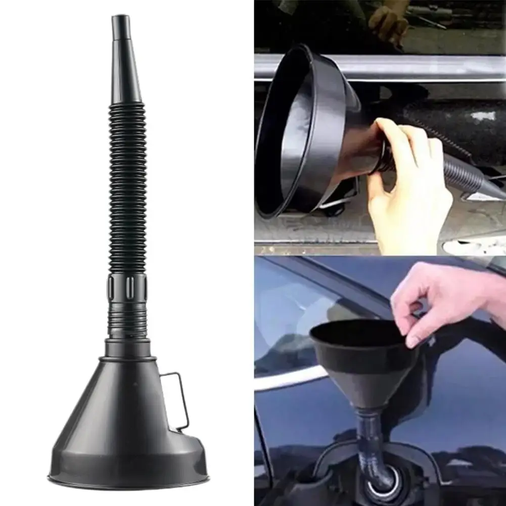 Multi Functional Flexible Automotive Fuel Funnel Spill-Proof Refueling & Oil Changing Tool With Wide Mouth & Handle