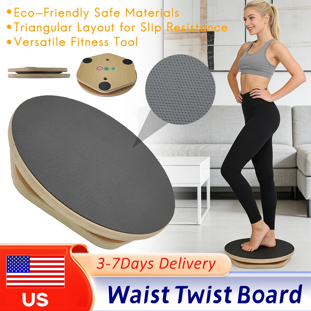 

Stomach Waist Trainer Ab Twister Board 15mm Thick Eco-Friendly Material EVA Silicone Non Slip Pads for Full Body Twisting Workou
