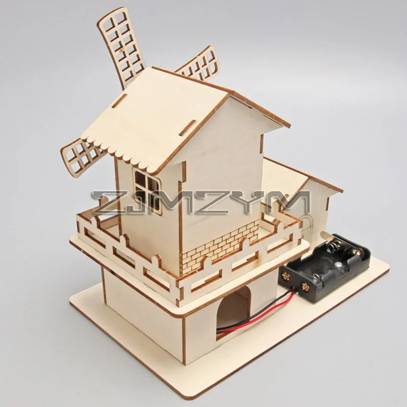 Windmill DIY Model Students Manual Education Science Experiment Teaching Aids Material