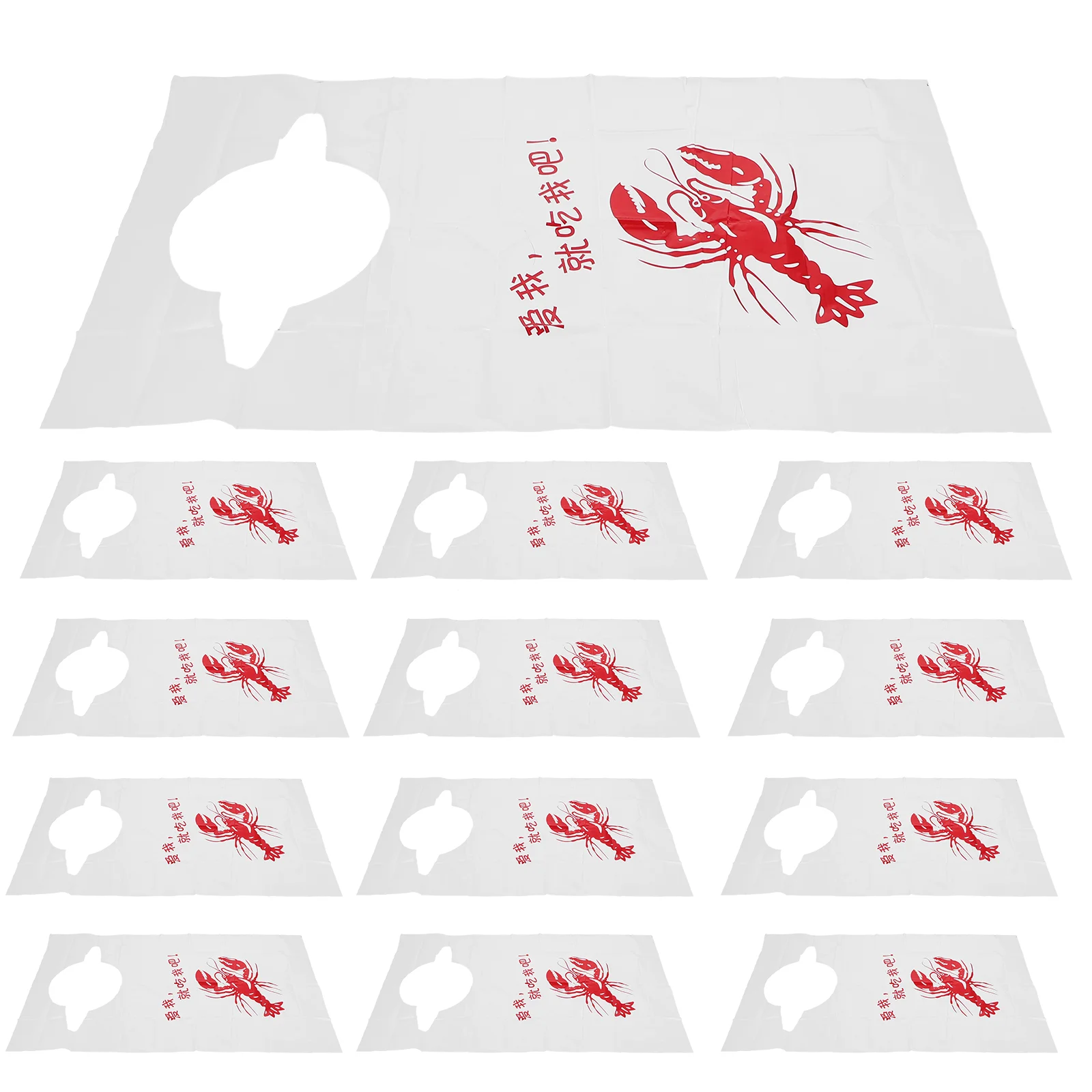 

100Pcs Lobster Bibs Disposable Bibs Disposable Dining Bibs Seniors Elderly Disabled Patients Bibs lobster bibs for adults