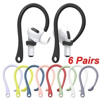 1-6Pairs Silicone Ear Hooks for Apple AirPods Pro Accessories Anti-fall Bluetooth Earphone Holder for AirPods 3 Sports Earhooks