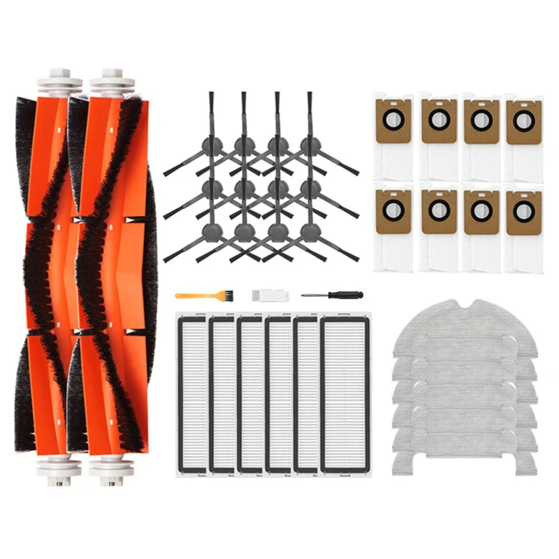 Pièces de rechange pour aspirateur robot Xiaomi Dreame Bot Z10 Pro / L10 PLUS, sac à poussière, filtre HEPA, brosse principale, chiffon de vadrouille