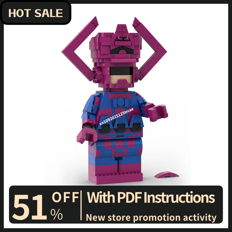 

Новинка, 1021 шт., миниатюрная фигурка известного героя из фильма Moc, галактиченная модель, строительные блоки, креативные идеи «сделай сам», детские игрушки, подарки