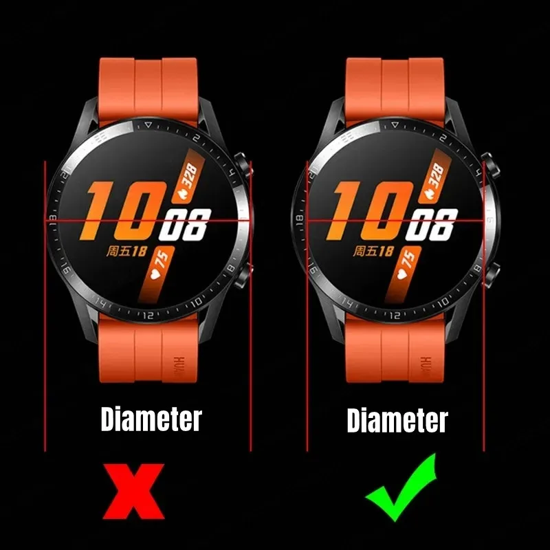 3PCS Universal Tempered Glass For Xiaomi Huawei Smart Watch Round Protective Film 26mm 28 30 32 34 36 38 40 41 42 43 44 45 46mm