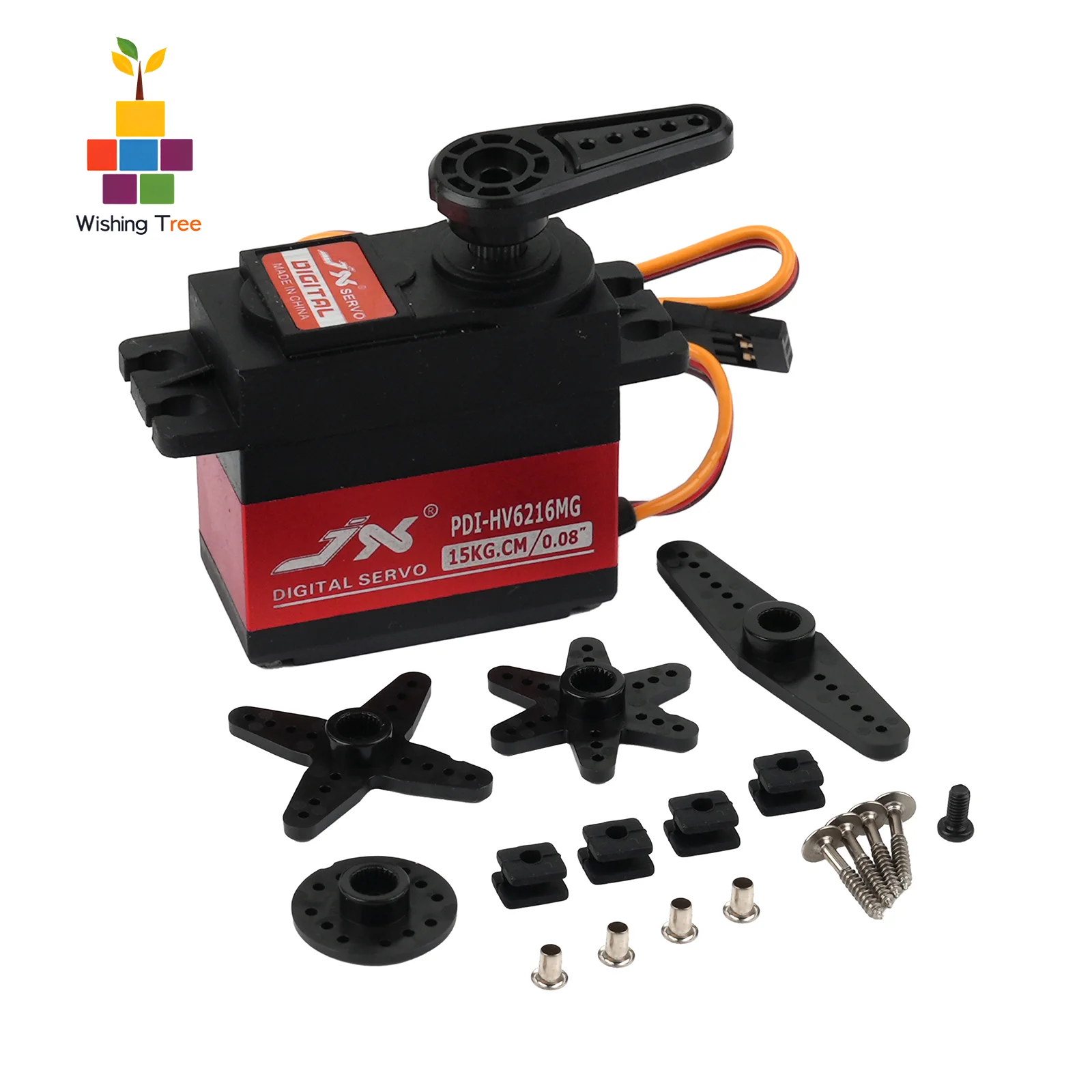 

PDI-HV6216MG 15 кг Высоковольтный цифровой сервопривод с металлической шестерней 120 градусов Железный сердечник для радиоуправляемого автомобиля Дрон Роботизированная рука