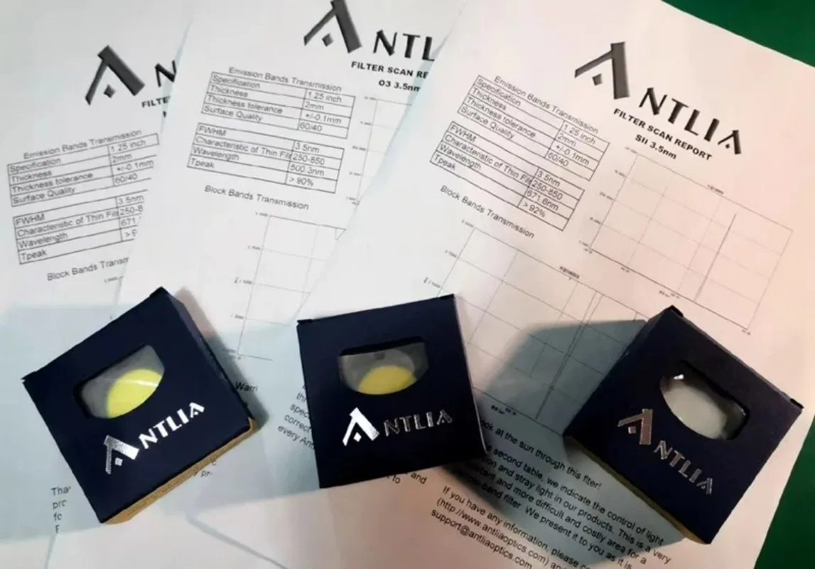 Antlia 3nm Narrowband pro Filter H-Alpha (Ha) Sulfur II (SII) Oxygen III (OIII) 2-Inch Mounted for Deep Sky Astrophotography